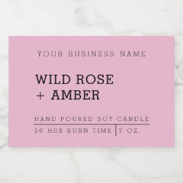 ナチュラルキャンドルピンク製品ラベルシール フードラベル