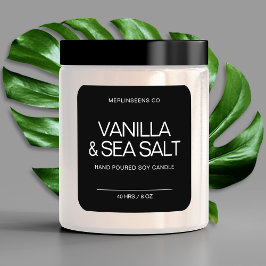 ナチュラルキャンドルブラック製品ラベルシール スクエアシール