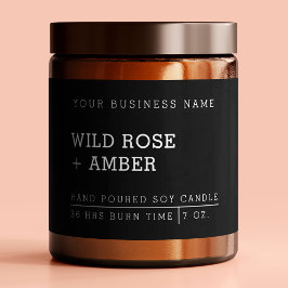 ナチュラルキャンドルブラック製品ラベルシール フードラベル