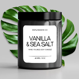 ナチュラルキャンドルホワイト製品ラベルシール スクエアシール