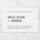 ナチュラルキャンドルホワイト製品ラベルシール フードラベル (シングルラベル)