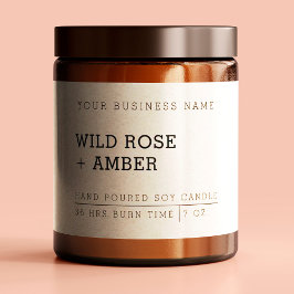 ナチュラルキャンドルホワイト製品ラベルシール フードラベル