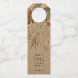 ナチュラルクラフトパンパスグラスジャングル結婚フローラ ボトルネックタグ