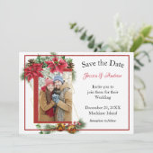 ナチュラルクリスマス写真のお知らせ セーブザデート (スタンド正面)