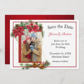 ナチュラルクリスマス写真のお知らせ セーブザデート (正面/裏面)