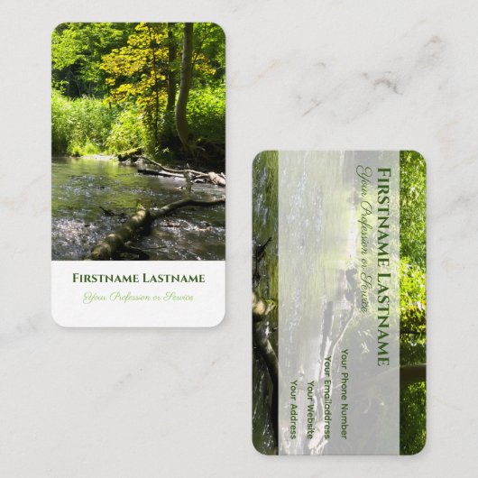 ナチュラルクリークの牧歌的な自然ライフ指導の専門家 名刺 (正面/裏面)