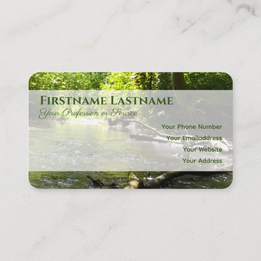 ナチュラルクリークの牧歌的な自然ライフ指導の専門家 名刺 (裏面)