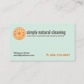 ナチュラルクリーニングサービスオレンジスポンジ 名刺 (正面)