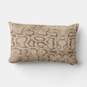 ナチュラルクリームベージュアナコンダエキゾチックなヘビの皮 ランバークッション (裏面)