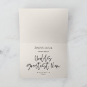 ナチュラルクリーム数々のフォトマームタイポグラフィモダン カード (内部)