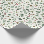 ナチュラルクリーム自然クリスマス ラッピングペーパー (角)