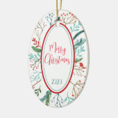 ナチュラルクリ素朴スマス セラミックオーナメント (左)