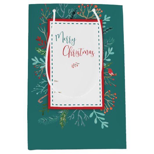 ナチュラルクリ素朴スマス ミディアムペーパーバッグ (正面)