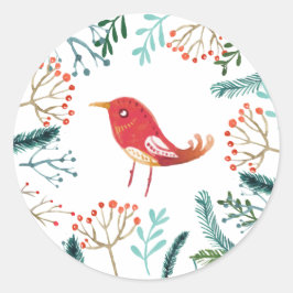 ナチュラルクリ素朴スマス ラウンドシール