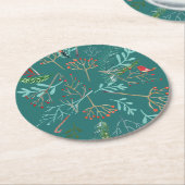 ナチュラルクリ素朴スマス ラウンドペーパーコースター (アングル)