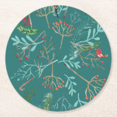 ナチュラルクリ素朴スマス ラウンドペーパーコースター (正面)