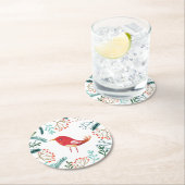 ナチュラルクリ素朴スマス ラウンドペーパーコースター (インサイチュ)