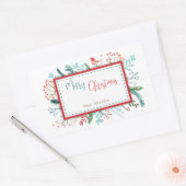 ナチュラルクリ素朴スマス 長方形シール (封筒)