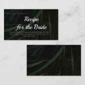 ナチュラルグリーンのブライダルシャワー レシピリクエストカード エンクロージャーカード (正面/裏面)