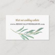 ナチュラルグリーンウェディング ウェブサイト 挿入カード