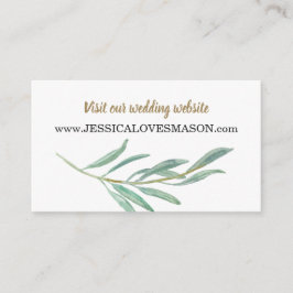 ナチュラルグリーンウェディング ウェブサイト 挿入カード エンクロージャーカード