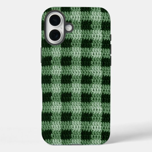 ナチュラルグリーンプライド職人クロシェプリントタフ Case-Mate iPhoneケース (裏面)