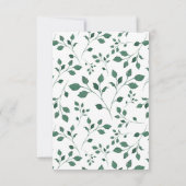 ナチュラルグリーンリース | 結婚式の受付案内カード 招待状 (裏面)