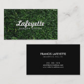 ナチュラルグリーンリーフウォールエコフレンドリー – ガーデンデザイン 名刺 (正面/裏面)