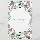 ナチュラルグリーン ウィンター ブライダルシャワー ゲーム (裏面)