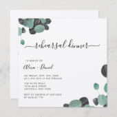 ナチュラルグリーン クラフト リハーサル ディナー 招待状 (正面/裏面)