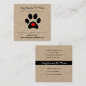 ナチュラルグルメドッグトリーツベーカリー スクエア名刺 (正面/裏面)