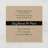 ナチュラルグルメドッグトリーツベーカリー スクエア名刺 (裏面)
