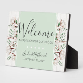 ナチュラルコットン ファーム ウェルカム ウェディング ゲストブック サイン フォトプラーク