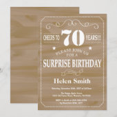ナチュラルサプライズ 70歳の誕生日招待状 招待状 (正面/裏面)