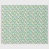 ナチュラルサボテン：フォークアートシームレス。 ラッピングペーパー (フラット)