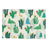 ナチュラルサボテン：フォークアートシームレス。 枕カバー (裏面)