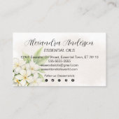 ナチュラルジャスミンエッセンシャル油水彩フローラ 名刺 (裏面)