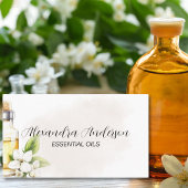 ナチュラルジャスミンエッセンシャル油水彩フローラ 名刺