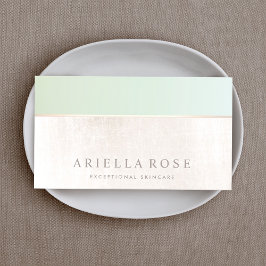 ナチュラルスキン気にスパグリーンホワイトマーブル 名刺