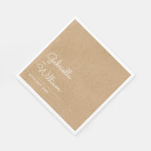 ナチュラルスクリプト素朴クラフト スタンダードランチョンナプキン (角)