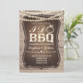 ナチュラルスタイルの BBQ 婚約パーティー 招待状 (スタンド正面)