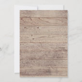 ナチュラルスタイルの BBQ 婚約パーティー 招待状 (裏面)