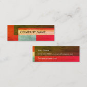 ナチュラルストーンミニBC、グレーブラウンレッド スキニー名刺 (正面/裏面)