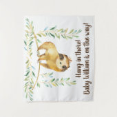 ナチュラルスロー 赤ちゃんのお祝い 背景 タペストリー (正面)