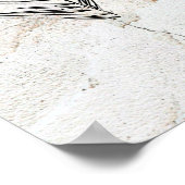 ナチュラルズウォール抽象芸術パーム離れスケッチ ポスター (角)