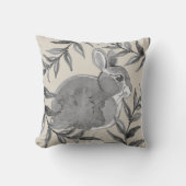 ナチュラルタンバニーラビットニュートラルグレーウォーターの色 クッション (正面)