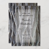 ナチュラルツリーバーク卒業パーティー招待状 招待状 (正面/裏面)