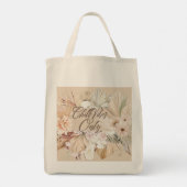 ナチュラルテイストフラワー トートバッグ (裏面)