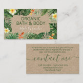 ナチュラルトロピカルクラフト手作りスパバス&体 名刺 (正面/裏面)