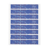 ナチュラルノエルクリスマスホリデーインインディゴ ラップアラウンドラベル (シート)